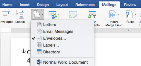 do a mail merge on microsoft word 2018 for mac